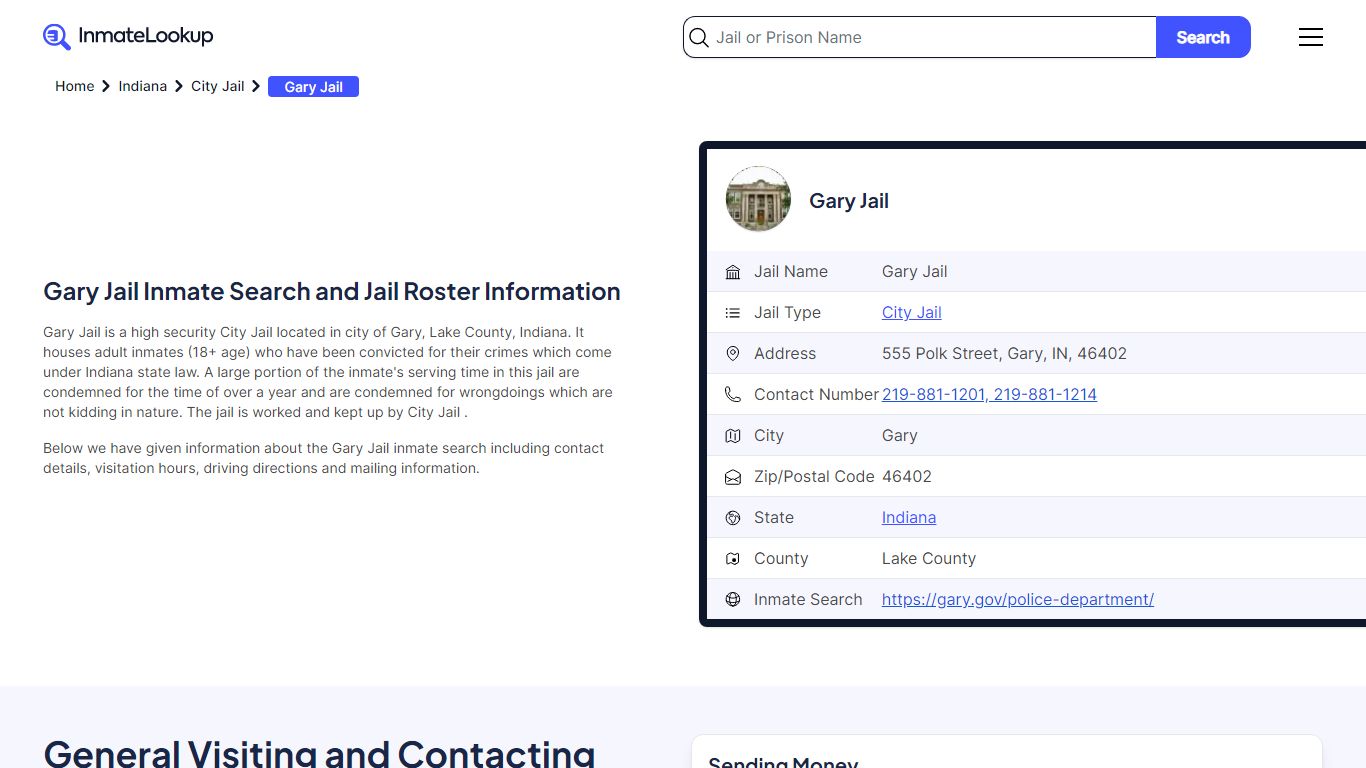 Gary Jail Inmate Search, Jail Roster, Bookings, Arrests - Inmate Lookup