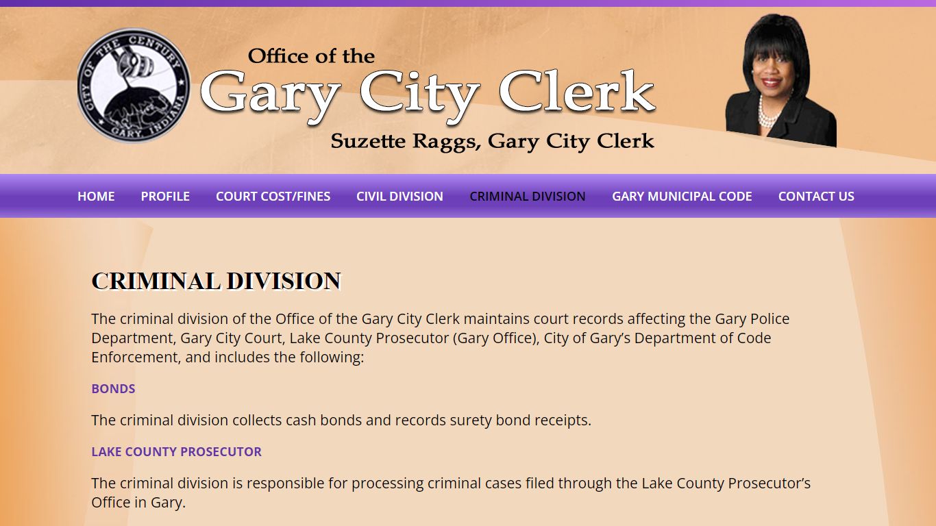 Criminal Division | Gary City Clerk